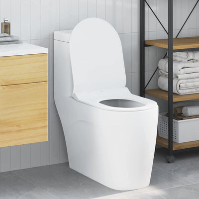 Vidaxx WC-Sitz verstellbar weiß 50 x 36,5 x 5 cm Polypropylen
