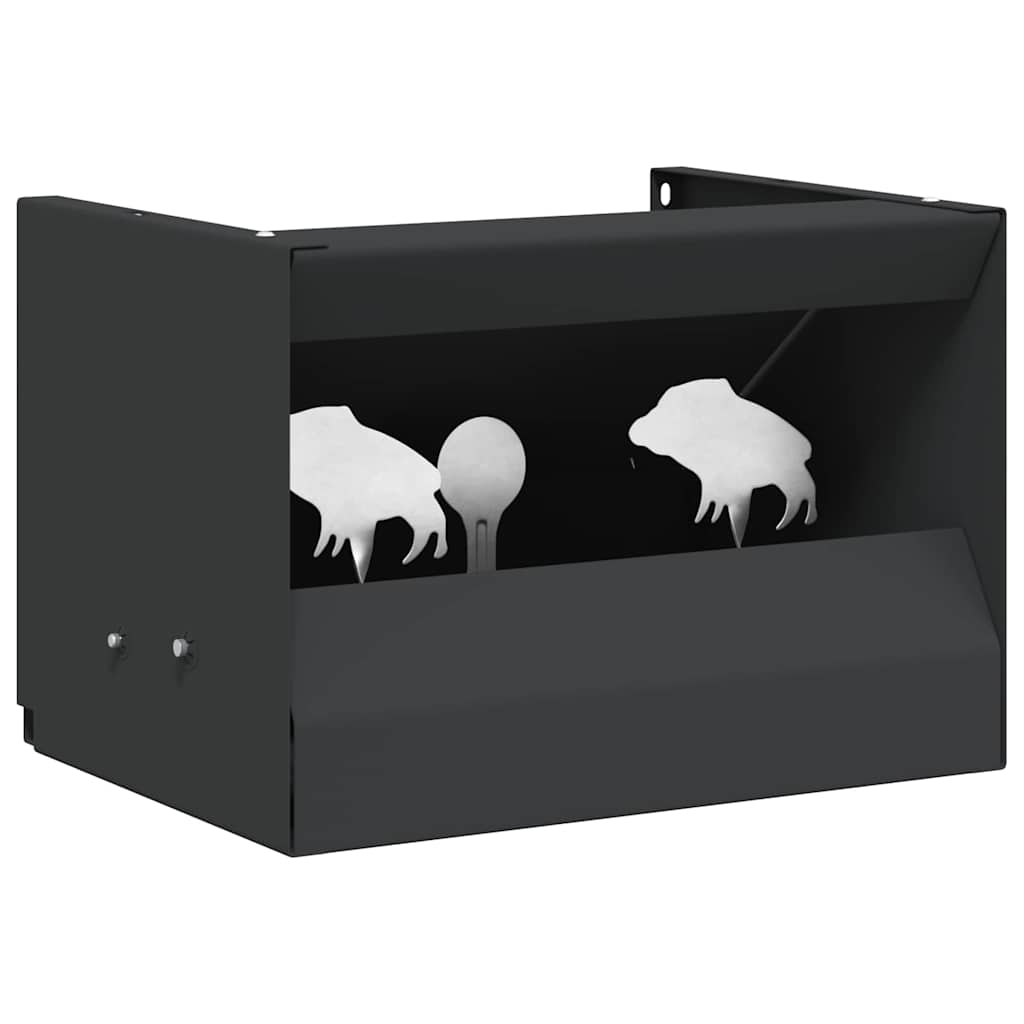Vidaxx Kugeltreppenkasten Schwarz 29 x 22 x 20 cm Stahl