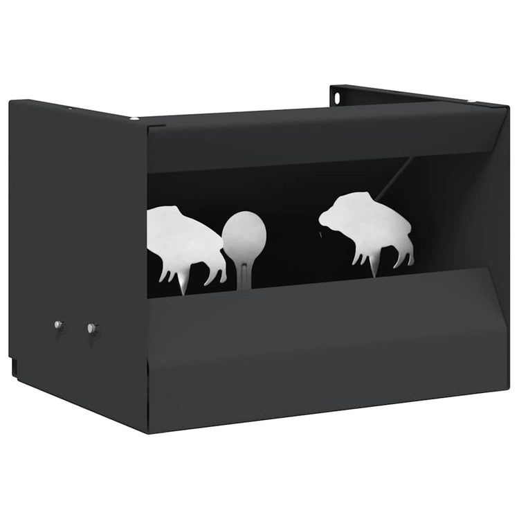 Vidaxx Kugeltreppenkasten Schwarz 29 x 22 x 20 cm Stahl