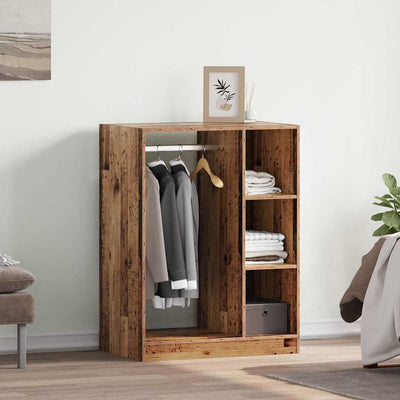VidaXL Kleiderschrank mit Regal mit Stauraum aus Altholz 77 x 48 x 102 cm