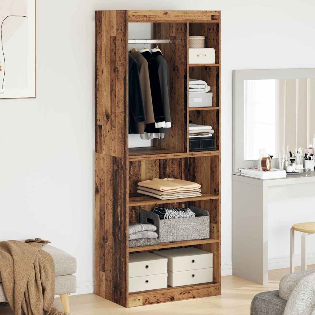 VidaXL Kleiderschrank mit Regal mit Stauraum aus Altholz 77 x 48 x 102 cm