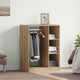 VidaXL Kleiderschrank mit Regal und Stauraum aus Artisan-Eiche 77 x 48 x 102 cm