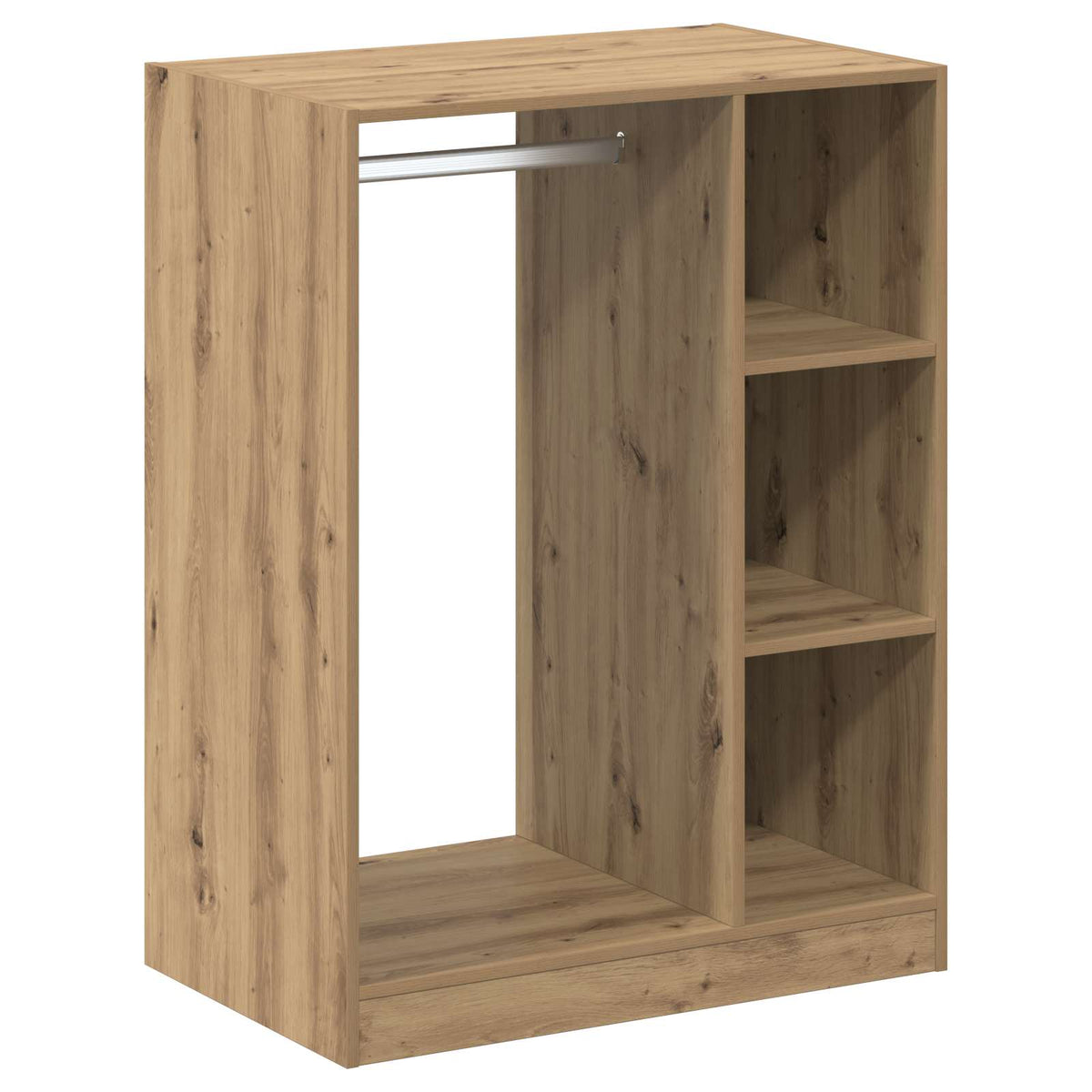 VidaXL Kleiderschrank mit Regal und Stauraum aus Artisan-Eiche 77 x 48 x 102 cm