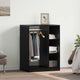 VidaXL Kleiderschrank mit Regal und Stauraum aus schwarzer Eiche, 77 x 48 x 102 cm