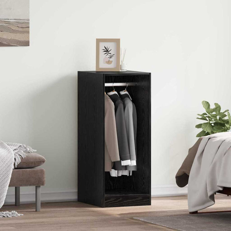 Vidaxx Kleiderschrank mit Regal mit Stauraum Eiche schwarz 41 x 48 x 102 cm