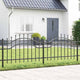 Vidaxx Gartenzaun grau 240 x 115 cm pulverbeschichteter Stahl