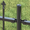 Vidaxx Gartenzaun grau 240 x 140 cm pulverbeschichteter Stahl