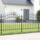 Vidaxx Gartenzaun grau 240 x 140 cm pulverbeschichteter Stahl