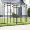 Vidaxx Gartenzaun grau 240 x 190 cm pulverbeschichteter Stahl