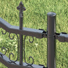 Vidaxx Gartenzaun grau 240 x 118 cm pulverbeschichteter Stahl