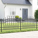 Vidaxx Gartenzaun grau 240 x 118 cm pulverbeschichteter Stahl