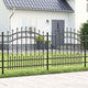 Vidaxx Gartenzaun grau 240 x 140 cm pulverbeschichteter Stahl