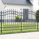 Vidaxx Gartenzaun grau 240 x 166 cm pulverbeschichteter Stahl