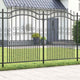 Vidaxx Gartenzaun grau 240 x 202,5 cm pulverbeschichteter Stahl