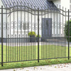 Vidaxx Gartenzaun grau 240 x 228 cm pulverbeschichteter Stahl