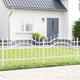 Vidaxx Gartenzaun weiß 240 x 115 cm pulverbeschichteter Stahl