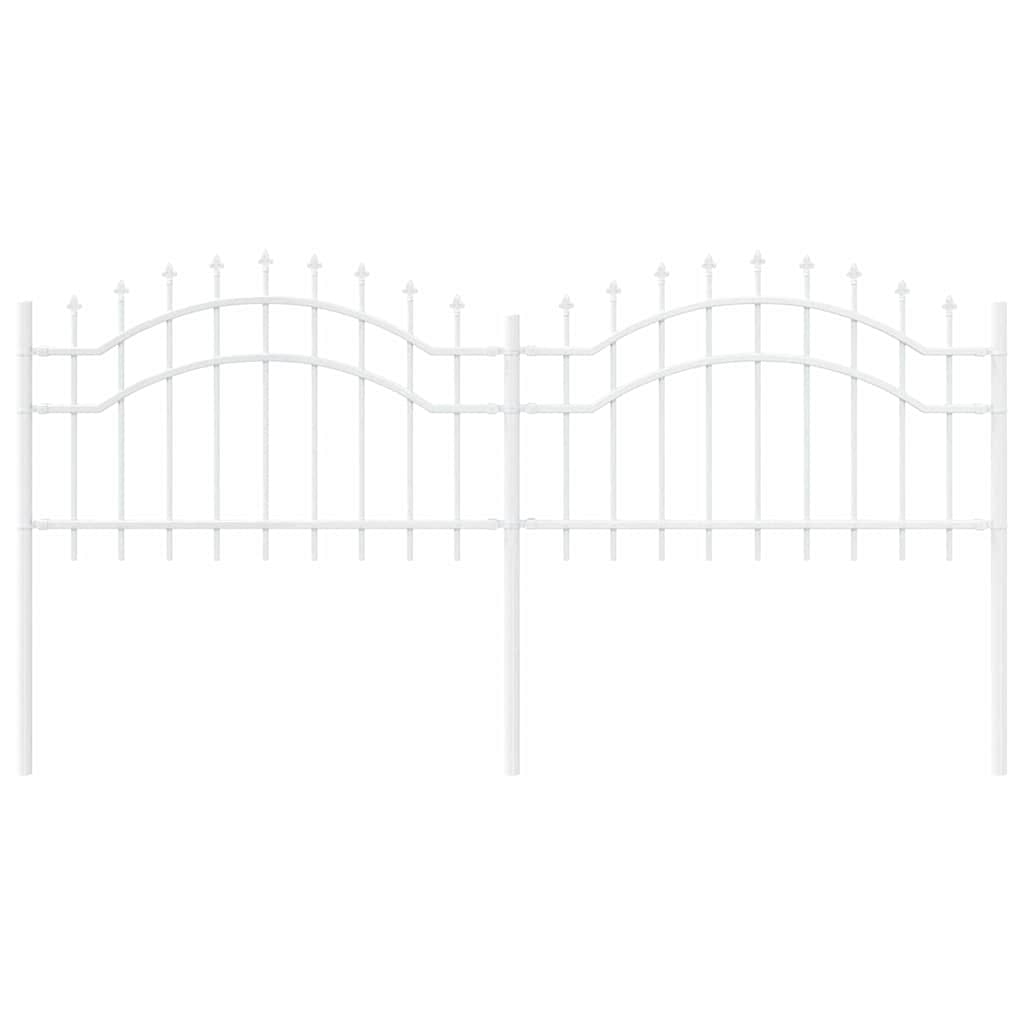 Vidaxx Gartenzaun weiß 240 x 115 cm pulverbeschichteter Stahl