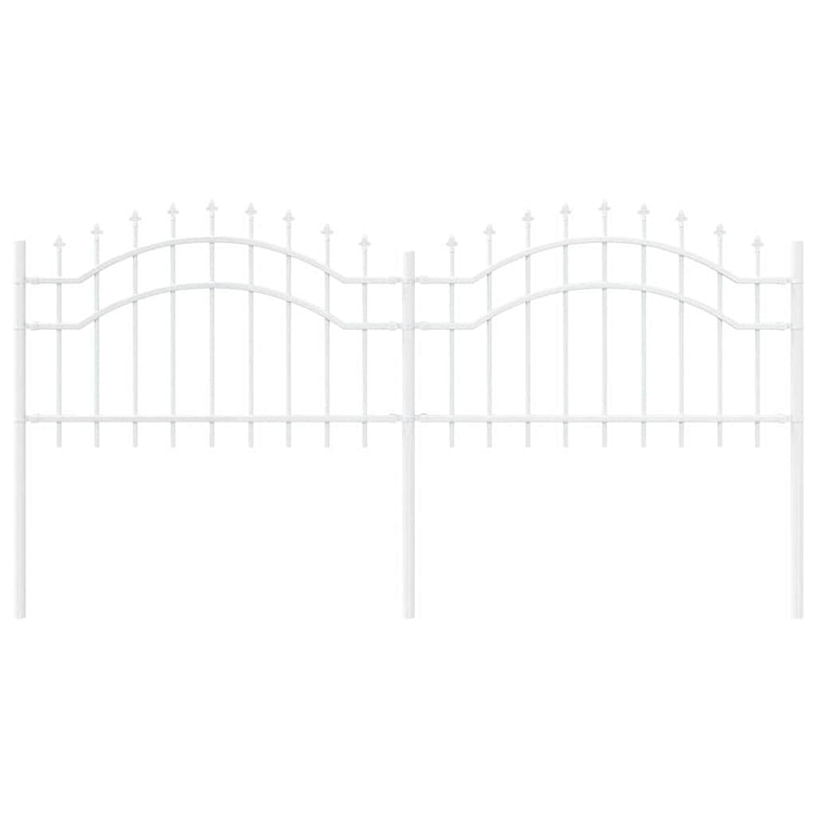 Vidaxx Gartenzaun weiß 240 x 115 cm pulverbeschichteter Stahl