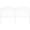 Vidaxx Gartenzaun weiß 240 x 140 cm pulverbeschichteter Stahl