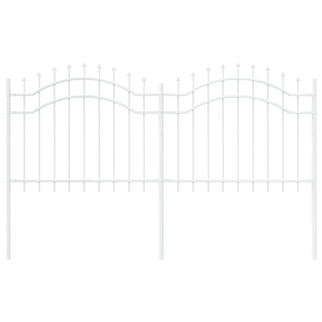 Vidaxx Gartenzaun weiß 240 x 140 cm pulverbeschichteter Stahl