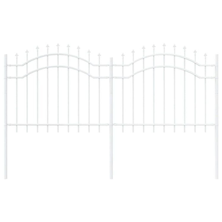 Vidaxx Gartenzaun weiß 240 x 140 cm pulverbeschichteter Stahl