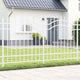 Vidaxx Gartenzaun weiß 240 x 165 cm pulverbeschichteter Stahl