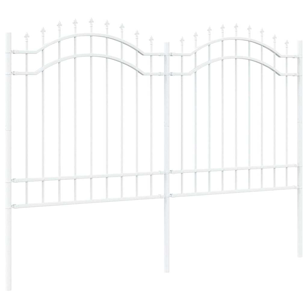Vidaxx Gartenzaun weiß 240 x 165 cm pulverbeschichteter Stahl