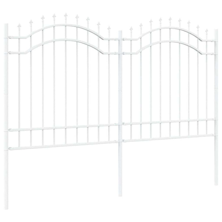 Vidaxx Gartenzaun weiß 240 x 165 cm pulverbeschichteter Stahl