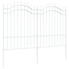 VidaXL Gartenzaun weiß 240 x 190 cm pulverbeschichteter Stahl