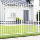 Vidaxx Gartenzaun weiß 240 x 215 cm pulverbeschichteter Stahl