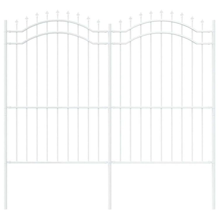 Vidaxx Gartenzaun weiß 240 x 215 cm pulverbeschichteter Stahl