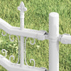 Vidaxx Gartenzaun weiß 240 x 140 cm pulverbeschichteter Stahl