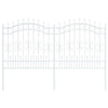 Vidaxx Gartenzaun weiß 240 x 166 cm pulverbeschichteter Stahl