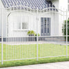 Vidaxx Gartenzaun weiß 240 x 228 cm pulverbeschichteter Stahl