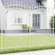 Vidaxx Gartenzaun weiß 240 x 228 cm pulverbeschichteter Stahl