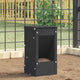 Vidaxl Kaninchenfutter schwarz 12,5 x 12,5 x 25 cm kaltgewalzter Stahl