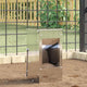 Vidaxl Kaninchenfutter Silber 12,5 x 12,5 x 25 cm verzinkter Stahl