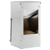 Vidaxl Kaninchenfutter Silber 12,5 x 12,5 x 25 cm verzinkter Stahl