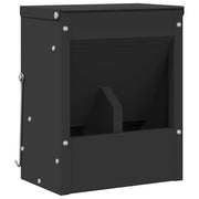 Vidaxl Kaninchenfutter schwarz 20 x 12,5 x 25 cm kaltgewalzter Stahl - afbeelding 2