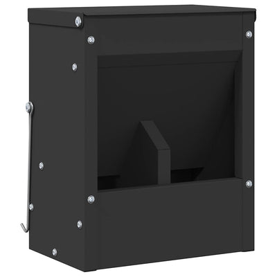 Vidaxl Kaninchenfutter schwarz 20 x 12,5 x 25 cm kaltgewalzter Stahl