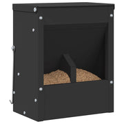 Vidaxl Kaninchenfutter schwarz 20 x 12,5 x 25 cm kaltgewalzter Stahl - afbeelding 3