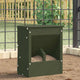 Vidaxxl Kaninchenfutter Olivgrün 20 x 12,5 x 25 cm kaltgewalzter Stahl