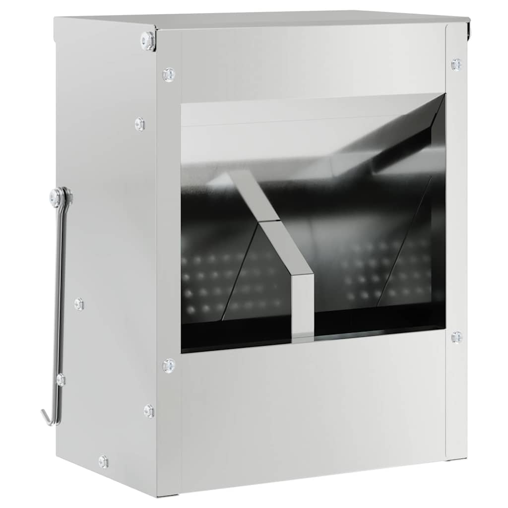 Vidaxl Kaninchenfutter Silber 20 x 12,5 x 25 cm verzinkter Stahl