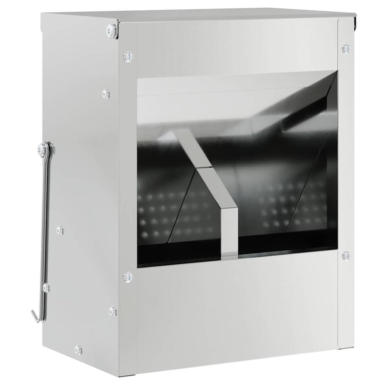 Vidaxl Kaninchenfutter Silber 20 x 12,5 x 25 cm verzinkter Stahl