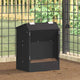 Vidaxl Kaninchenfutter schwarz 64,5 x 25,5 x 45,5 cm kaltgewalzter Stahl