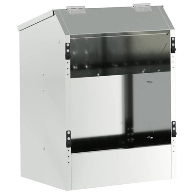 Vidaxl Kaninchenfutter Silber 64,5 x 25,5 x 45,5 cm verzinkter Stahl