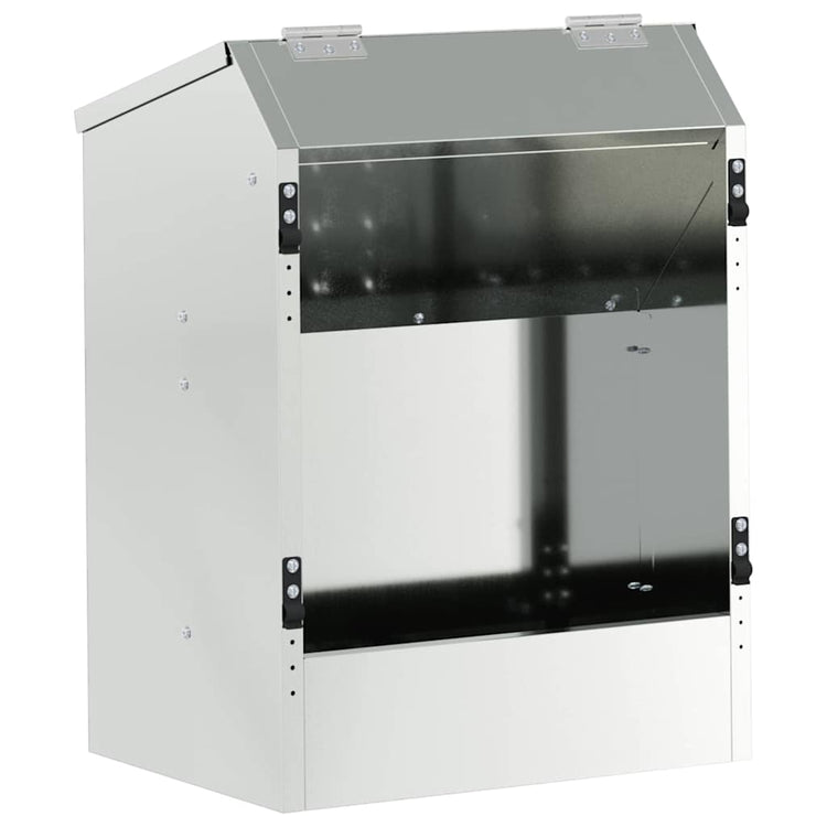 Vidaxl Kaninchenfutter Silber 64,5 x 25,5 x 45,5 cm verzinkter Stahl