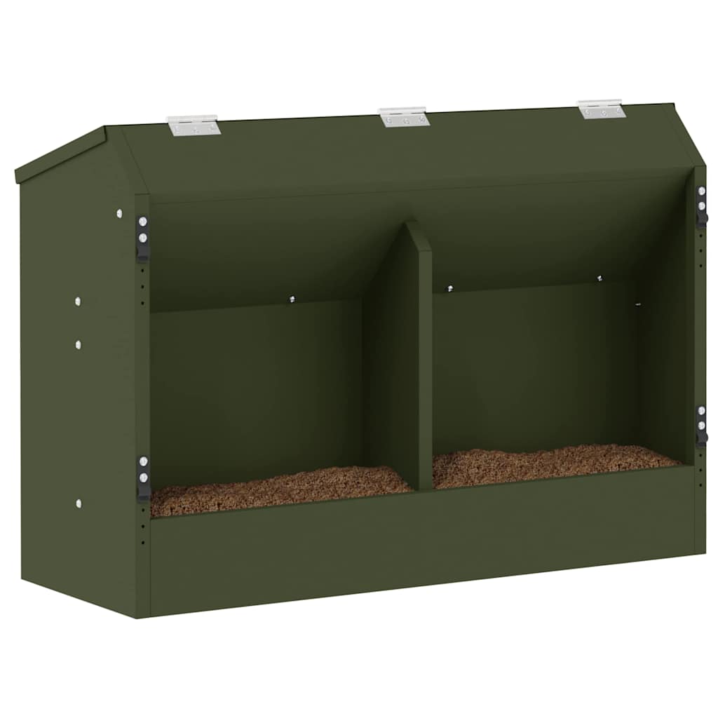 Vidaxxl Kaninchenfutter olivgrün 64,5 x 25,5 x 45,5 cm