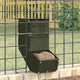 Vidaxl Kaninchenfutter olivgrün 12,5 x 26 x 28,5 cm kaltgewalzter Stahl