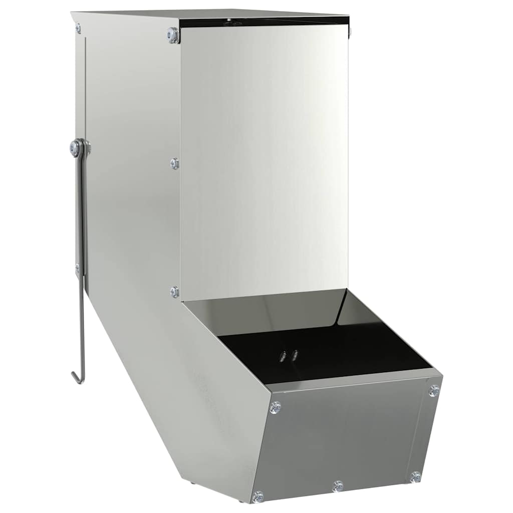 Vidaxl Kaninchenfutter Silber 12,5 x 26 x 28,5 cm verzinkter Stahl